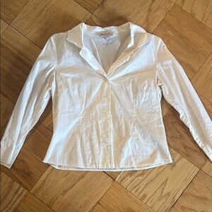 agnes b. white cotton button down